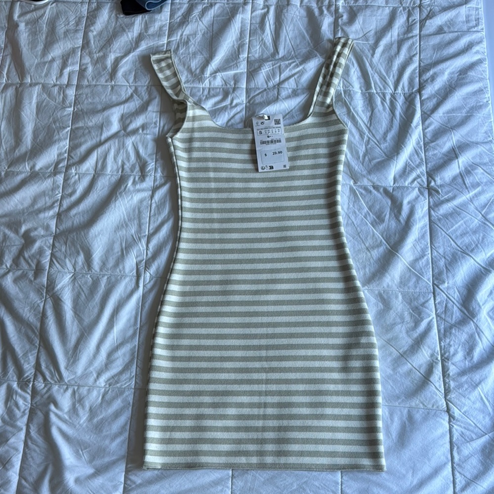Striped Sleeveless Bodycon Dress